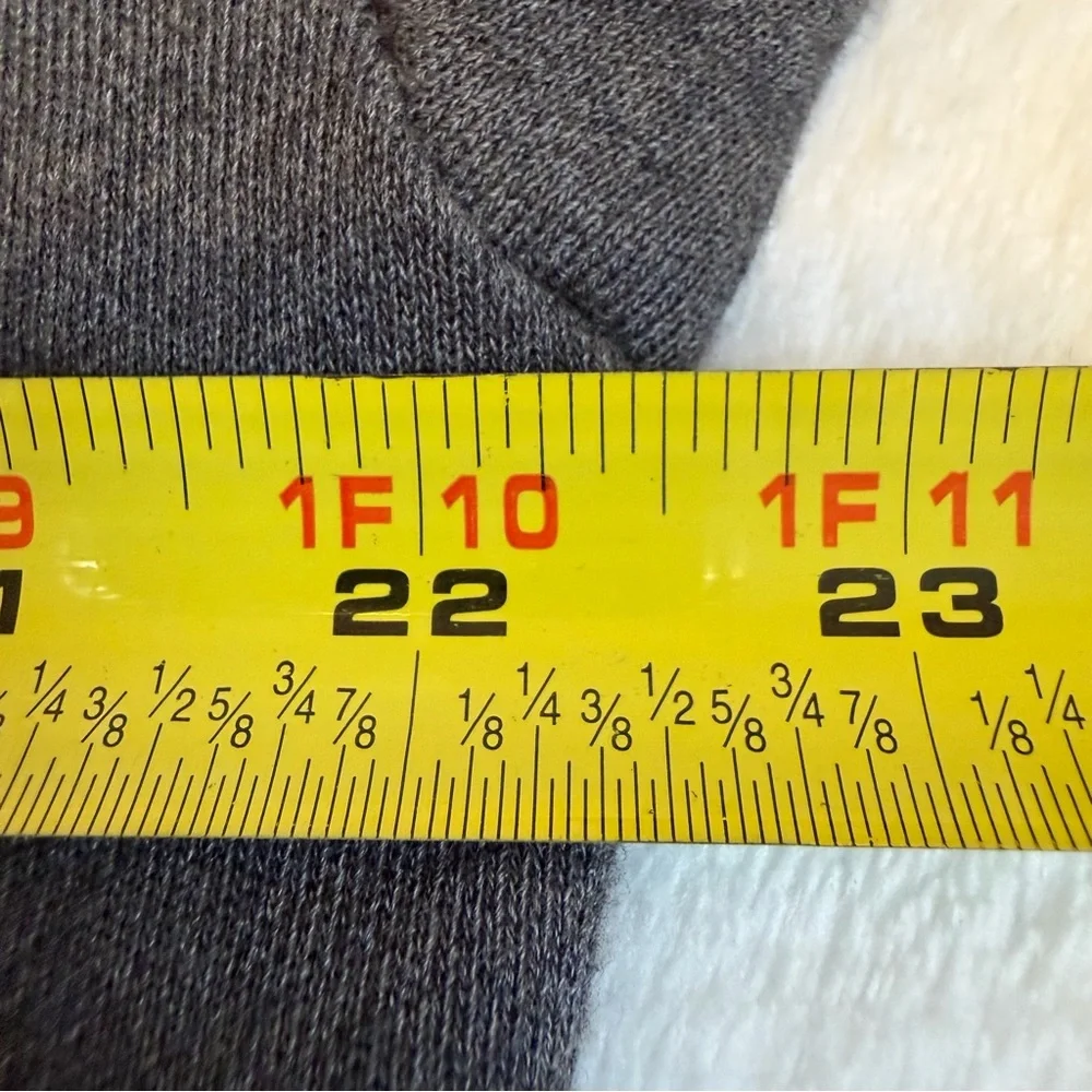 J. Crew Gray Pullover Crewneck Sweatshirt with Crochet Lace Collar and Cuffs